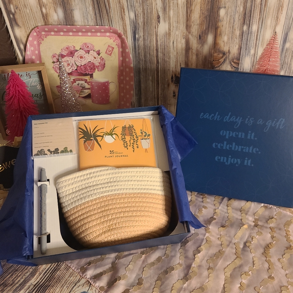 🪴 Erin Condren Planter Journal Gift set, Birthday Box 🎁 Journaling